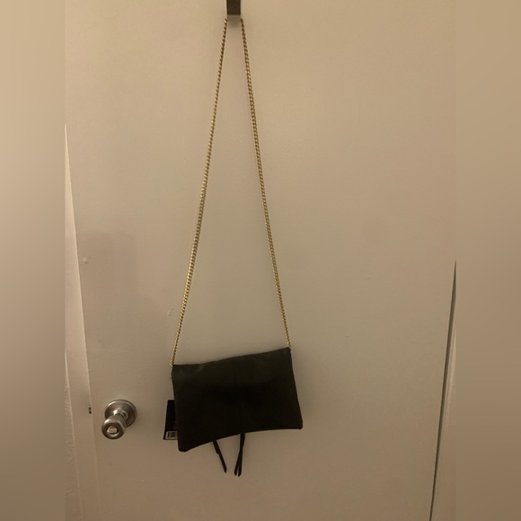 Brand New with tags Rampage Black Crossbody Bag with Gold Accents - Picture 6 of 10